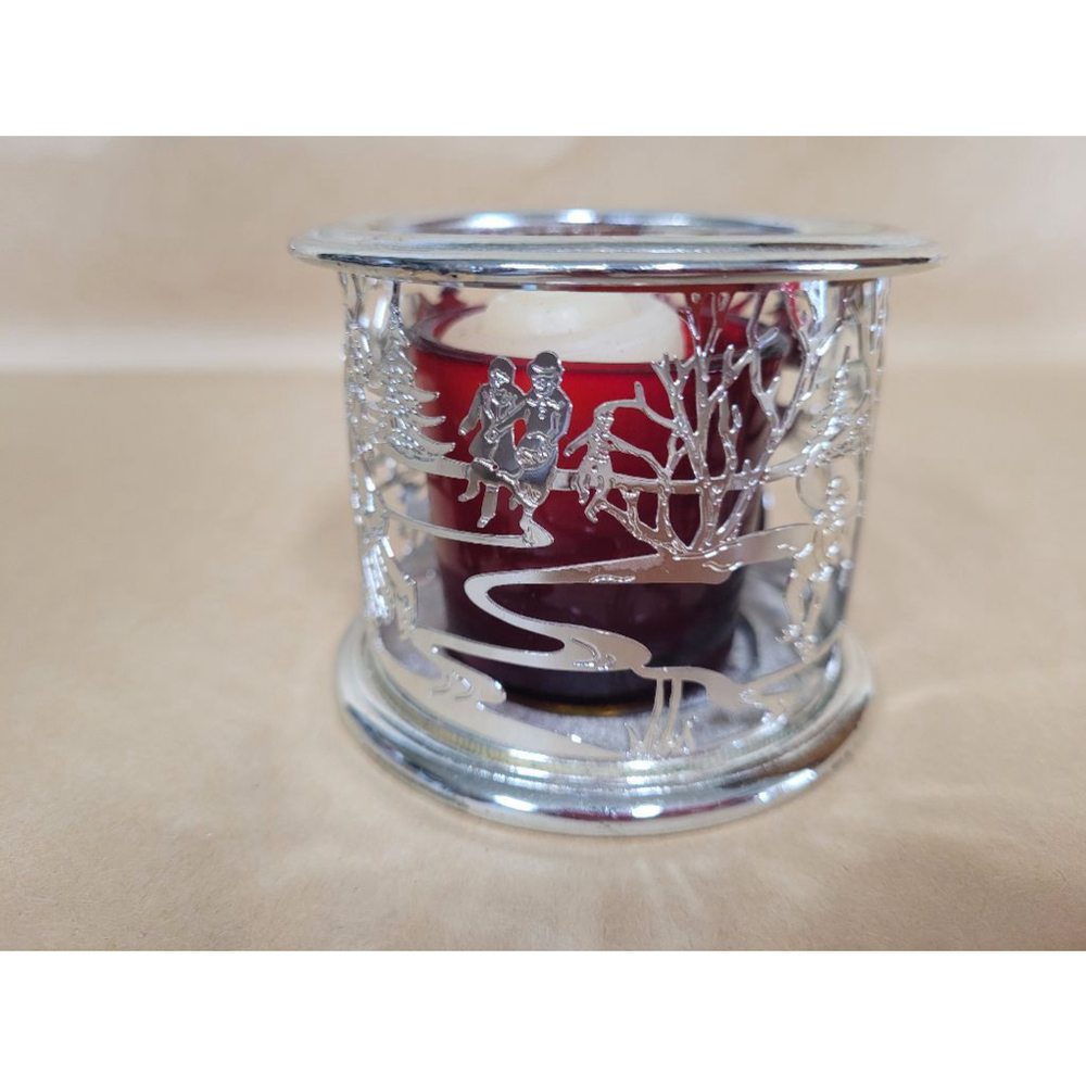 1990 "Skater" Towle Silversmiths Silever plated Votive candleholder